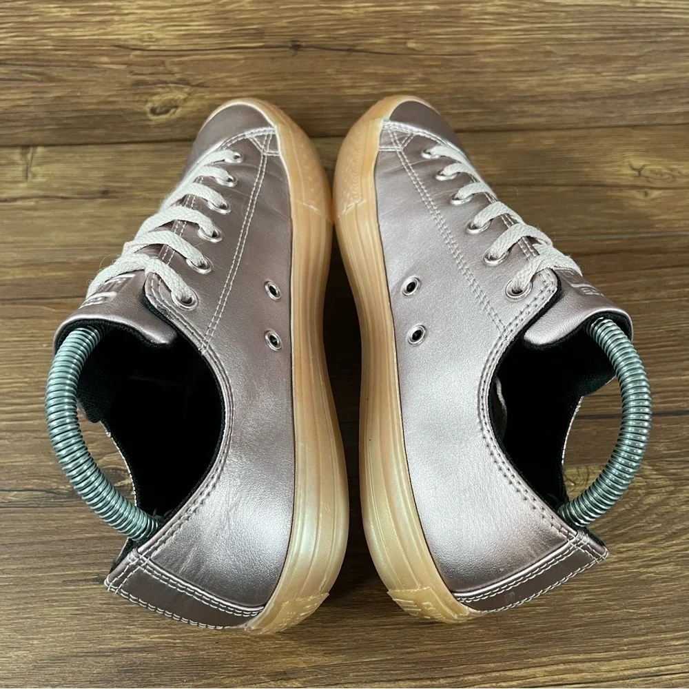 Converse Pink Leather Low Top Sneakers‎ Women’s Size 7.5 (6Y) Shoes - Picture 2 of 10